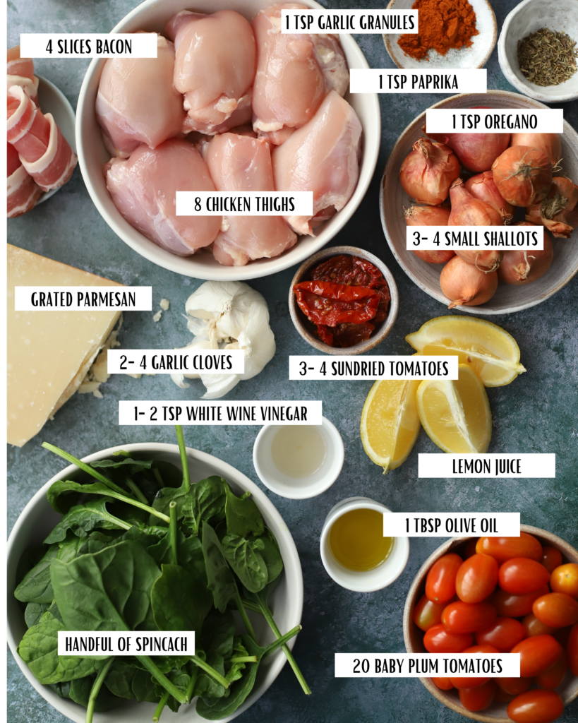 Ingredients for Creamy Tuscan Chicken Recipe