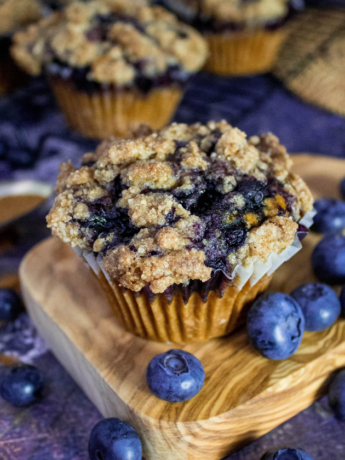 Vegan and gluten free blueberry muffins